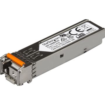 StarTech.com MSA Uncoded SFP Module, 1000BASE-BX, 1 Gigabit Ethernet Bi-Directional (BiDi) Fiber Single Strand SFP Transceiver (SMF), LC 10km , Mini GBIC Transceiver SFP Module, Downstream - Lifetime Warranty (SFP1000BXDST)