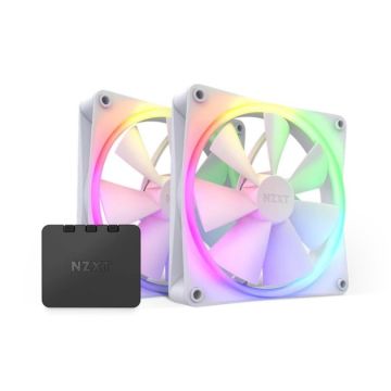NZXT F140RGB White 2-pack incl. RGB Lighting Controller - Ventilator