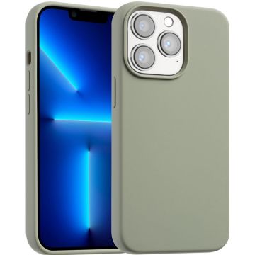 Accezz Liquid Silicone Backcover met MagSafe iPhone 13 Pro - Cooper Green