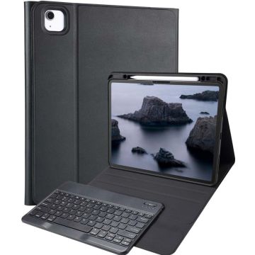 Accezz QWERTZ Bluetooth Keyboard Bookcase iPad Air 13 inch (2024) M2 - Zwart