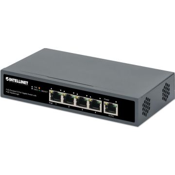 Intellinet 4-Port Gigabit+1GE (PD) High PoE Switch