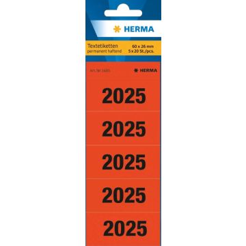 HERMA Jahreszahlen 2025 Rot 10Stk