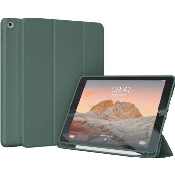 Accezz Smart Silicone Bookcase iPad 6 (2018) 9.7 inch / iPad 5 (2017) 9.7 inch - Donkergroen