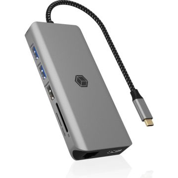 Dockingstation IcyBox 12-in-1 mobiel USB 3.2 Gen 1 Type-C retail