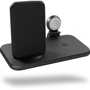 Zens Aluminium Series 4 in 1 - Draadloze oplaadstandaard + netadapter
