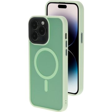 Hardcover met Corner Protection en geschikt voor MagSafe voordelen: + Transparante frosted afwerking: frisse uitstraling en tijdloos ontwerp + MagSafe geschikt: de ingebouwde magneet is geschikt voor alle Apple MagSafe accessoires en laders! + Impact prot