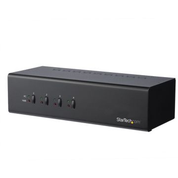 StarTech.com 4 poorts dual monitor Dual-Link DVI KVM switch met USB 3.0 hub - TAA conform