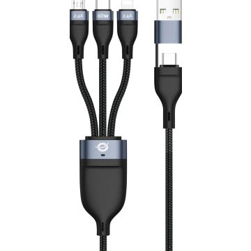 Conceptronic ETTA05B15 - USB-C naar USB-C/Lightning/Micro USB kabel