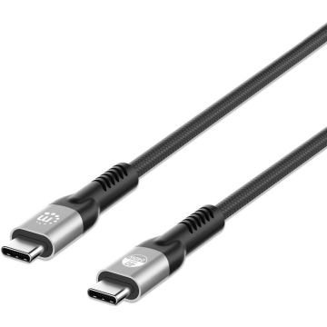 MANHATTAN USB4 USB-C St/St oplaadkabel 240W 40Gbit/s 8K 2m