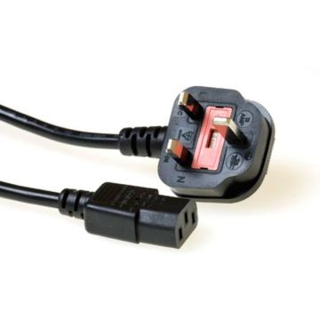 ACT Netsnoer UK connector - C13 zwart 1 m. 1 stk