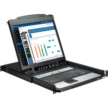 Eaton 16Port KVM with 19" LCD Console w 8 cables,German ver.