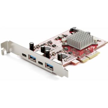 StarTech.com 4-Port USB PCIe Kaart - 10Gbps USB PCI Express Uitbreidingskaart met 2 Controllers