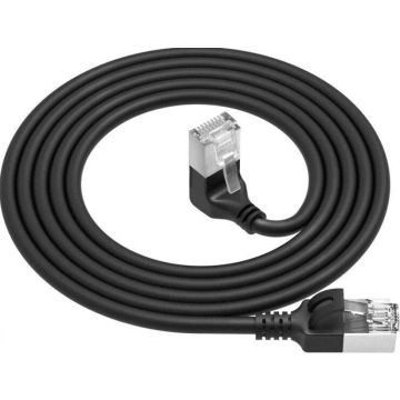 CAT6A U/FTP SLM D-ANG BK 1.50M. 1 stk