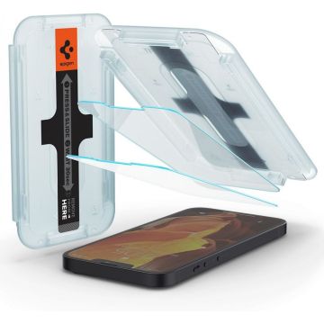 Spigen GLAS.tR EZ Fit - Schermbeschermer voor mobiele telefoon