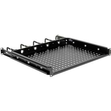 Eaton Tripp Lite Series Cantilevered Steel Rack Shelf - 1U, Vented, Integrated Cable Rings, 14.2 in. Deep, Holds up to 50 lb.