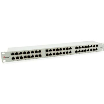 Equip Patchpanel 48x RJ45 Cat6 19"" 1HE grijs