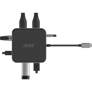 NB ACC ACER 7-in-1 USB4 8K Multi Display hub 1xHDMI+1DP+2xUSB3.2+1xUSB C+1xRJ4,1x3.5Aud