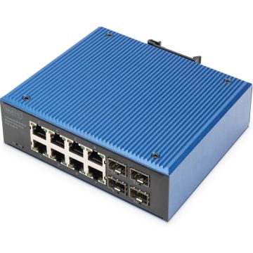 DIGITUS Switch 8+4 -Port Gigabit Ethernet PoE