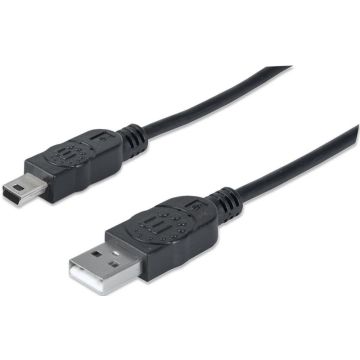 USB-A 2.0 - Mini USB-B 2.0 1.8m, Black