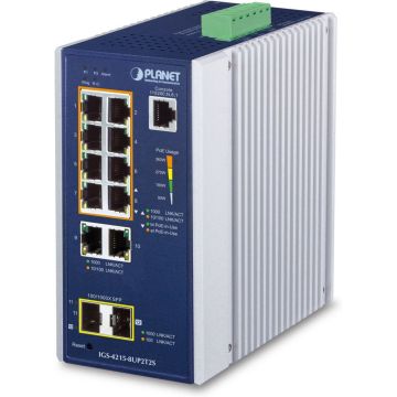Planet Industrial 8-Port Managed Switch IGS-4215-8UP2T2S