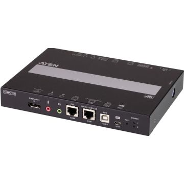 1-Port 4K DisplayPort KVM over IP Switch with Local or Remote Access Virtual Media Power/LAN Redundancy Audio Remote PCReboot RS-232 Control and with API