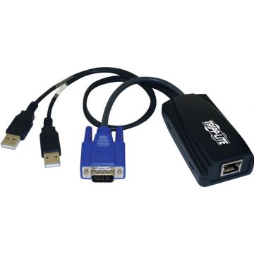 Tripp Lite USB (2) Server Interface Unit Virtual Media KVM Switch HD15 USB RJ45 - Toetsenbord  video muis USB-adapter