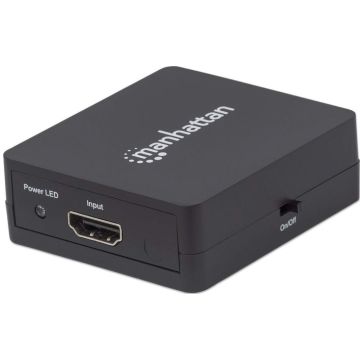 Manhattan 1080p 2-Port HDMI-Splitter Strom meer dan USB zwart