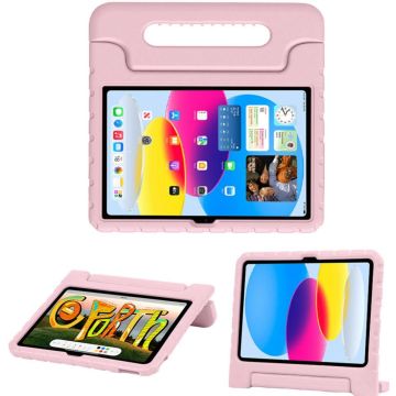 Accezz Kidsproof Backcover met handvat iPad 10 (2022) 10.9 inch - Lichtroze