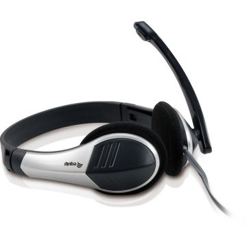 Equip Stereo-Headset 245300 f. IP-Telephonie, zwart/zilver
