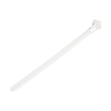StarTech.com 15cm(6") Reusable Cable Ties, 7mm(14") wide, 35mm(1-38") Bundle Dia. 22kg(50lb) Tensile Strength, Releasable Nylon Ties, IndoorOutdoor, 94V-2UL Listed, 100 Pack, White - Nylon 66 Plastic