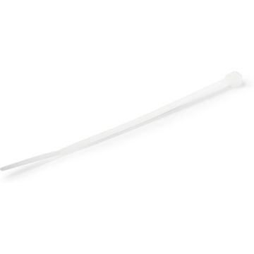 StarTech.com 10cm(4") Cable Ties, 2mm(116") wide, 22mm(78") Bundle Diameter, 8kg(18lb) Tensile Strength, Nylon Self Locking Zip Ties with Curved Tip, 94V-2UL Listed, 1000 Pack, White - Nylon 66 Plastic