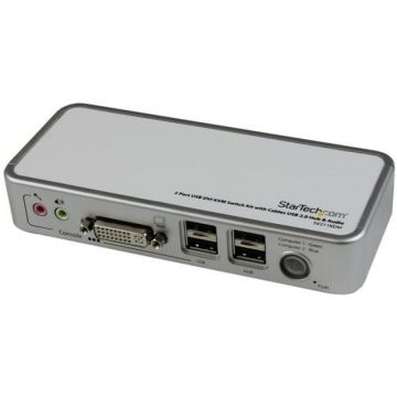StarTech.com 2-poort USB DVI USB KVM-switch met Kabels USB 2.0-hub en Audio - KVM  audio  USB switch