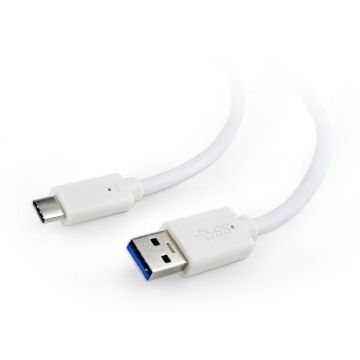 gembird USB 3.0 auf Type-C Kabel (AM/CM), 0.1 m, weiß