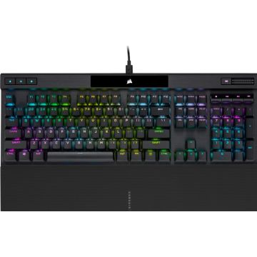 K70 RGB PRO Optical-Mechanical Gaming Keyboard Backlit RGB LED OPX Black Black PBT Keycaps (CH-910941A-NA)