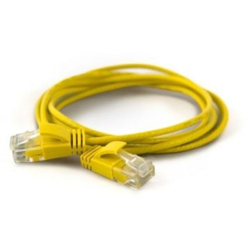 Wantec Patchkabel UTP CAT6a d=2,8mm 0,20m geel