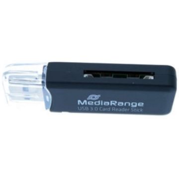 MediaRange USB 3.0 Speicherkartenleser-Stick, zwart