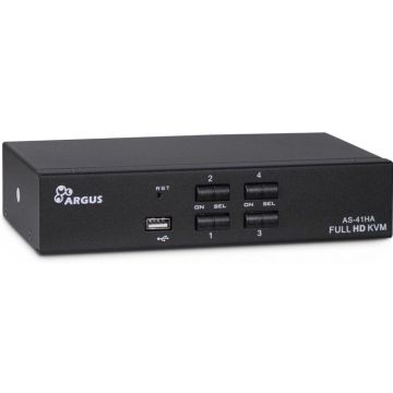 Inter-Tech KVM Switch KVM AS-41HA Metall