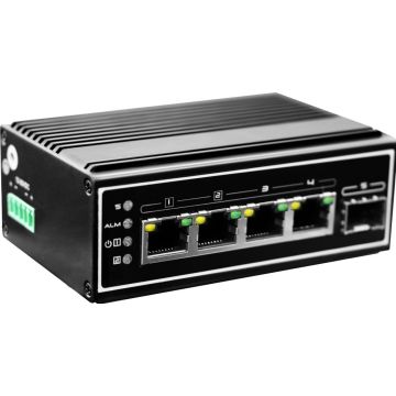 LevelOne Switch 5x GE IGP-0502 DIN-Rail,-40°C to 75°C PoE