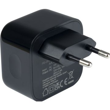 Inter-Tech PD-Charger USB C,PSU PD-2036, PD 36W, zwart