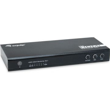 Equip Switch 5x1 HDMI 2.0 4K/60Hz zwart inkl.afstandsbediening