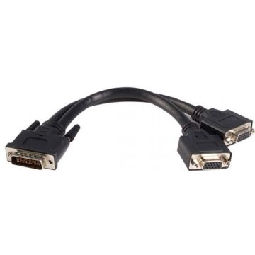 StarTech.com 20 cm LFH-59 Mannelijk naar Twee Vrouwelijk VGA DMS-59 Kabel - VGA-kabel