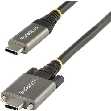 StarTech.com 1m Vergrendelbare USB-C Kabel met Zijschroef, 10Gbps, USB 3.13.2 Gen 2 Type-C Kabel, 100W (5A) Power Delivery, DP Alt Mode, Dual Screw Lock, USB-IF Gecertificeerd (USB31CCSLKV1M) - USB-kabel