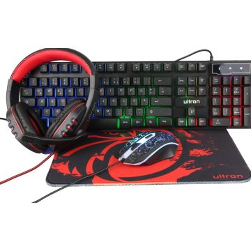 Ultron HAWK Gaming Kit 4in1 (keyboard+muis+MausPad+Headset)