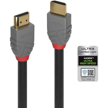 Lindy HDMI Kabel Ultra High Speed 0,5m, Anthra Line