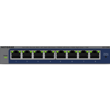 NETGEAR GS108E - Gigabit Plus-switch