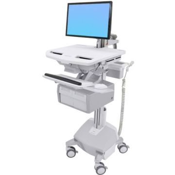 Ergotron StyleView Cart with LCD Arm, LiFe Powered, 2 Tall Drawers - Wagen (alleen opladen)