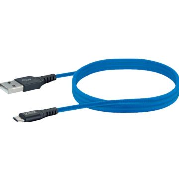 Schwaiger USB-Kabel 2.0 St. A->2.0 Micro B 1,2m blauw