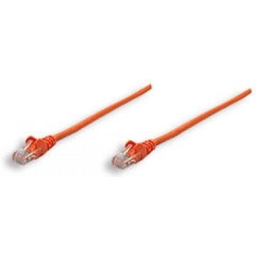 Intellinet Patchkabel RJ45 U/UTP Cat5e 5.0m Hebelschutz oran