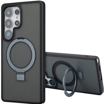 Accezz Ring Stand Backcover met MagSafe Samsung Galaxy S25 Ultra - Zwart