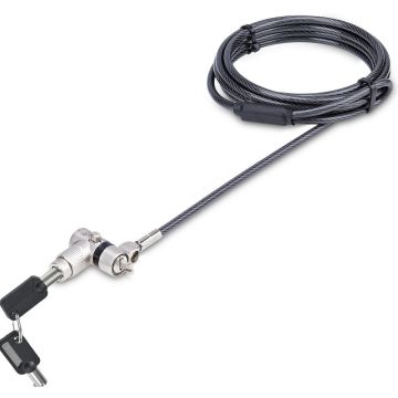 StarTech.com 3-in-1 Laptop Lock Compatible wNoble WedgeNanoK-Slot - Beveiligingskabelslot